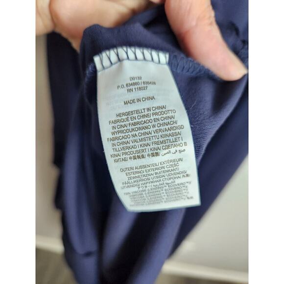 Boden Jersey Knit Fit and Flare Navy Dress sz 16/18 puff sleeves nwt *flawed* - Picture 9 of 15